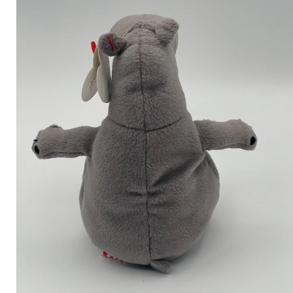 Ty Beanie Babies Gloria the Hippo Madagascar Escape 2 Africa Plush 2008 Grey
